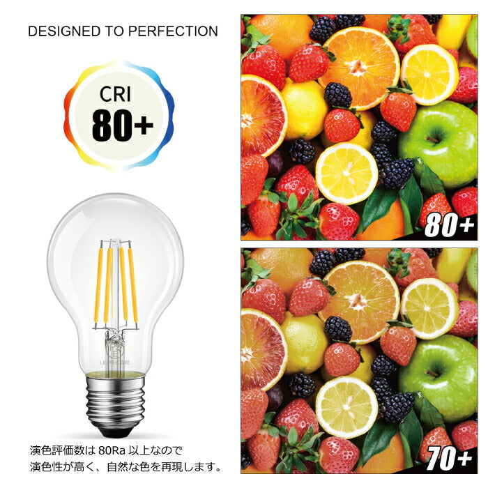 【12個セット】 LED電球 シャンデリア電球 電球色 6W 60W形相当 E26口金 フィラメント電球 806lm クリアタイプ 広配光