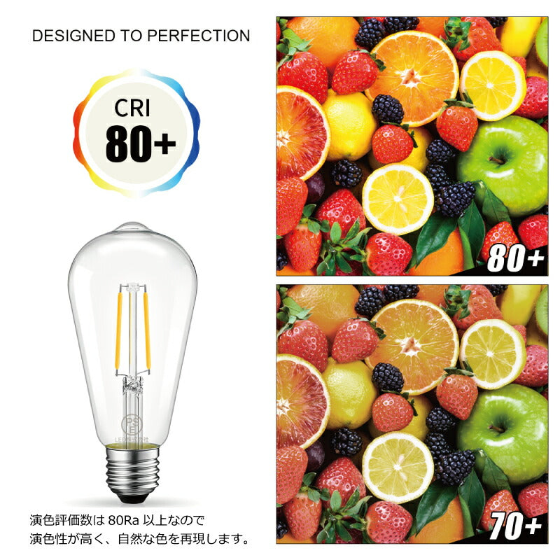 【6個セット】 LED電球 フィラメント E26口金 3.7W 40W形相当 シャンデリア電球 電球色 470lm クリアタイプ 2700K