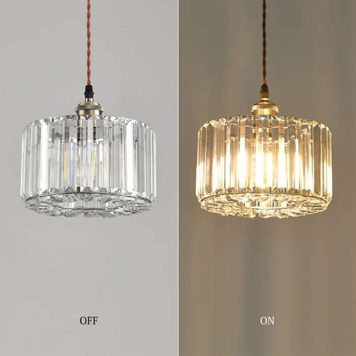 北欧風の水晶シェードが魅力のペンダントライト。引掛・ダクトレール式対応で設置簡単。おしゃれ空間に最適！