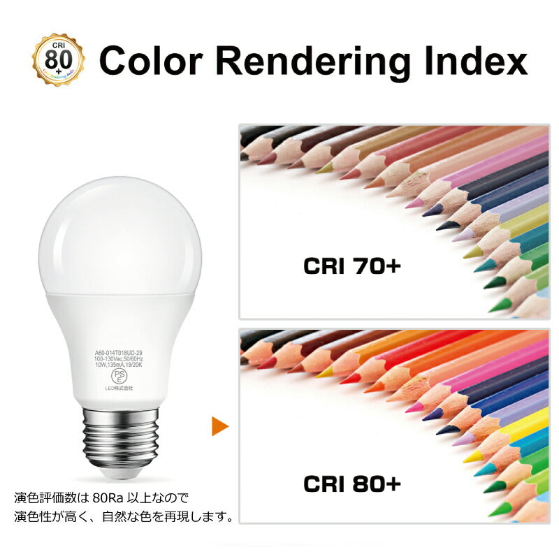 【6個セット】LED電球 E26口金 10W 72W形相当 昼白色  広配光タイプ 1000lm 5000K