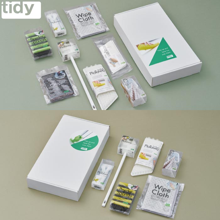 【日本製】tidy 清掃用品ギフトボックス 6点/8点セット 水回り掃除に便利でおしゃれ