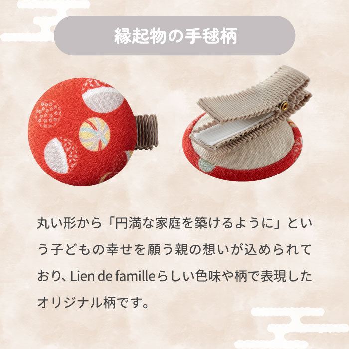 TEMARI くるみヘアクリップ 3個セット 七五三・お祝いに 日本製 和風髪飾り