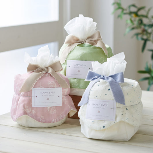 おむつケーキ 出産祝い 日本製 バーピービブ付 3WAYスタイ おむつ10枚 よだれ拭き 吐き戻し対策 男女兼用 赤ちゃん ベビー ギフト プレゼント おしゃれ