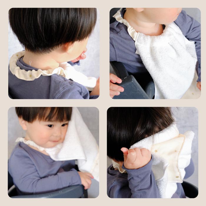 おりこうタオルエプロン 3WAY スタイ 園指定サイズ ガーゼ素材 男の子 女の子 入園準備 ギフト