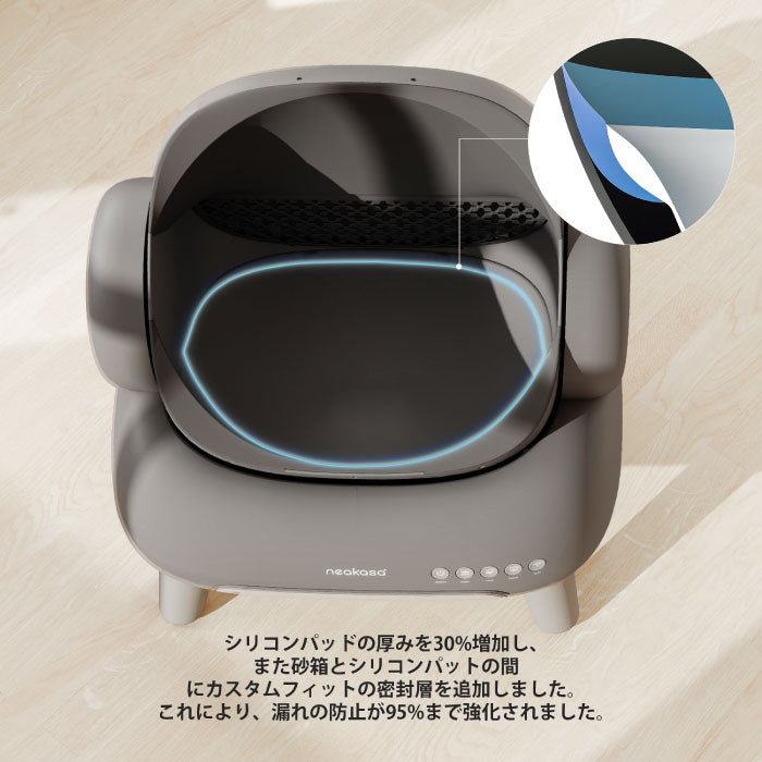 全自動猫トイレ Neakasa M1 Plus 猫用トイレ 大型 掃除不要 屋根なし オープン型 10kg対応 多頭飼い ゴミ袋付き 密封 消臭 ゴミ箱 アプリ 遠隔操作 スマホ連動 安全センサー 2週間放置 静音 5分間自動清掃 お留守番対策 猫 新生活 ギフト プレゼント