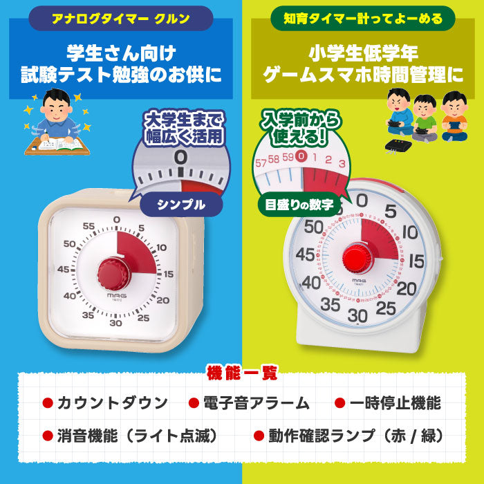 光る知育タイマー「計ってよーめる」｜無音・可視化・学習時間管理・子ども向け勉強サポート・ギフトにも最適