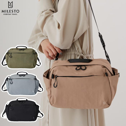 ミレスト トロット ショルダーバッグ 7L 撥水・軽量 2WAY仕様 長財布収納可 男女兼用