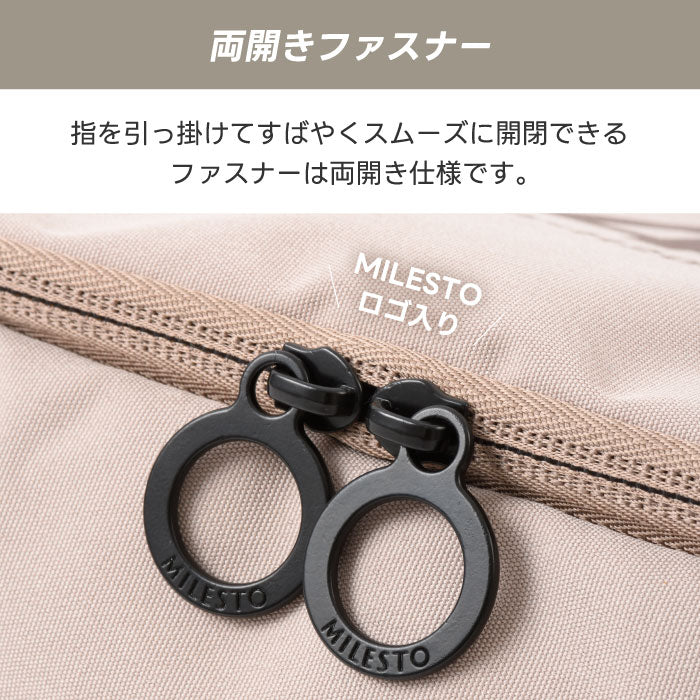 MILESTO バスルームオーガナイザー 4L 吊り下げ 撥水 トラベル 洗面 メイク 軽量 仕分け収納 メッシュポケット 化粧水対応 フック付 アメニティケース 旅行 出張 おしゃれ ギフト