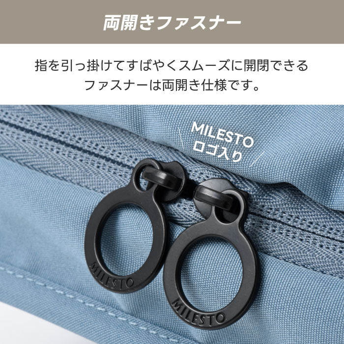 MILESTO ハンギングオーガナイザー 2L 撥水 CORDURA素材 旅行用 仕分けポーチ 吊り下げ トラベル 化粧 ガジェット収納 コンパクト 出張 アウトドア おしゃれ ギフト