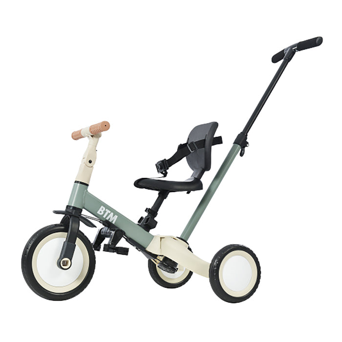 三輪車 かじとり 押し棒付き 折りたたみ 4WAY 子供用三輪車 乗用玩具  手押し ランニングバイク キックバイク キッズバイク サドル 足けり ペダル付き コントロールバー 舵取り 1歳 2歳 3歳 幼児 自転車 おしゃれ コンパクト 軽量 男の子 女の子 誕生日 プレゼント ギフト