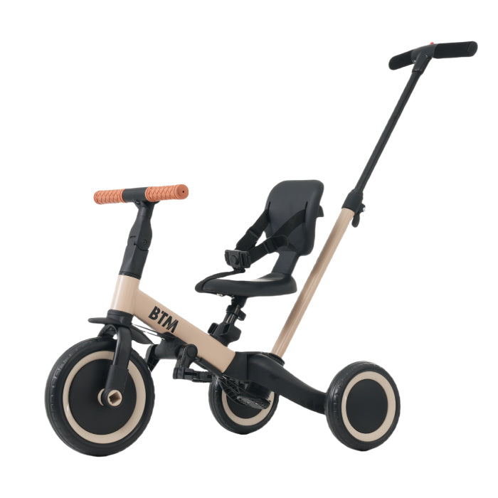 三輪車 かじとり 押し棒付き 折りたたみ 4WAY 子供用三輪車 乗用玩具  手押し ランニングバイク キックバイク キッズバイク サドル 足けり ペダル付き コントロールバー 舵取り 1歳 2歳 3歳 幼児 自転車 おしゃれ コンパクト 軽量 男の子 女の子 誕生日 プレゼント ギフト