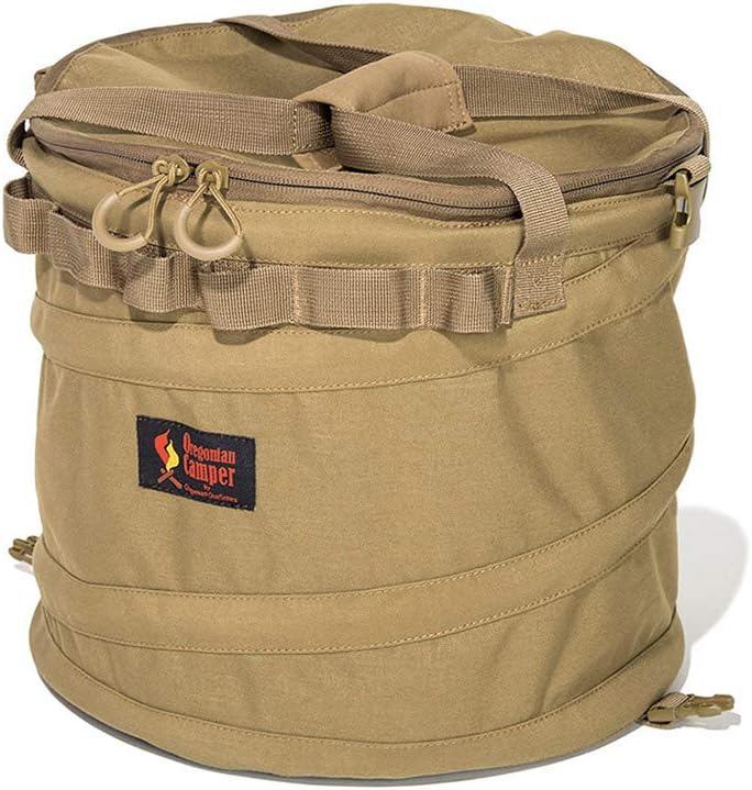 オレゴニアンキャンパー ポップアップ トラッシュボックス Sサイズ 20L 折りたたみ 防水 軽量 Oregonian Camper キャンプ用ゴミ箱 分別スナップ付き ごみ袋固定機能付き ダストボックス 収納ボックス φ30×27cm アウトドア