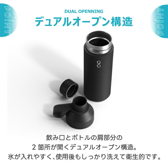 Ocean Bottle オーシャンボトル ORIGINAL 真空断熱 ステンレスボトル マイボトル 水筒 保温 保冷 500ml 750ml 1L サステナブル 海洋プラスチック エコ 食洗機対応 洗いやすい デュアルオープニング おしゃれ 通勤 通学 スポーツ アウトドア ギフト BPAフリー 軽量 マグボトル
