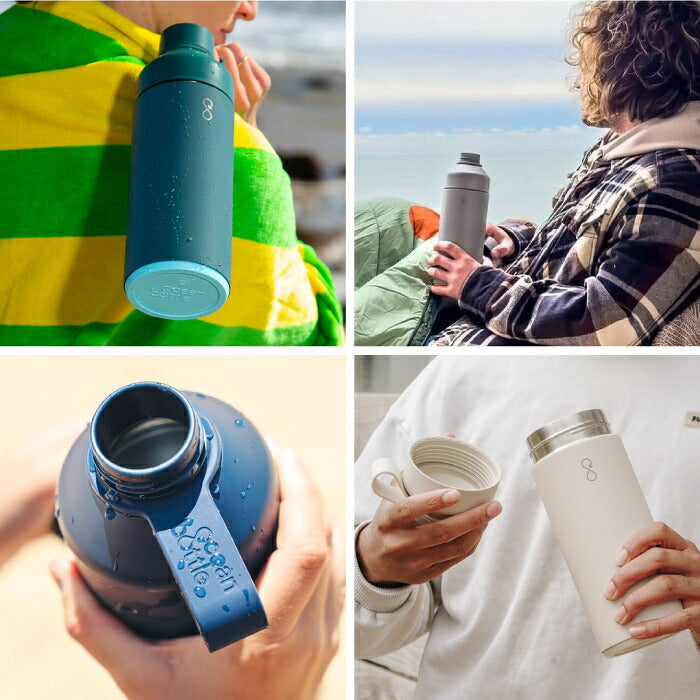 Ocean Bottle オーシャンボトル ORIGINAL 真空断熱 ステンレスボトル マイボトル 水筒 保温 保冷 500ml 750ml 1L サステナブル 海洋プラスチック エコ 食洗機対応 洗いやすい デュアルオープニング おしゃれ 通勤 通学 スポーツ アウトドア ギフト BPAフリー 軽量 マグボトル