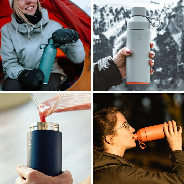 Ocean Bottle オーシャンボトル ORIGINAL 真空断熱 ステンレスボトル マイボトル 水筒 保温 保冷 500ml 750ml 1L サステナブル 海洋プラスチック エコ 食洗機対応 洗いやすい デュアルオープニング おしゃれ 通勤 通学 スポーツ アウトドア ギフト BPAフリー 軽量 マグボトル
