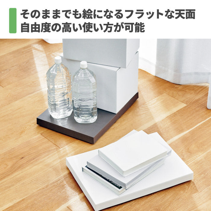 tidy キャスター付きトレイ プラットフォーム 日本製 おしゃれ らくらく移動 耐荷重40kg フラット台車 鉢皿 収納台車 移動トレイ 隙間収納用 荷台 物置き 観葉植物 飲料水用 可動式 プランター 便利 リビング オフィス 玄関 インテリア ティディ