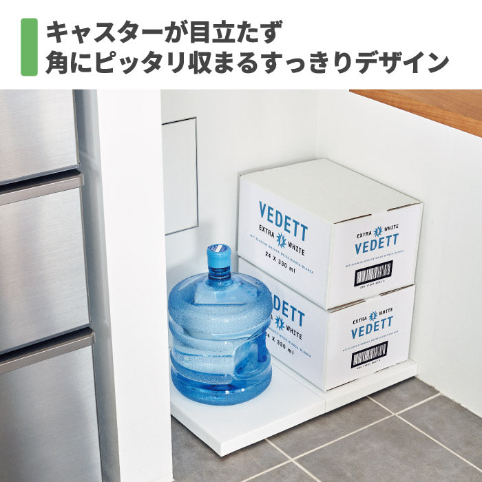 tidy キャスター付きトレイ プラットフォーム 日本製 おしゃれ らくらく移動 耐荷重40kg フラット台車 鉢皿 収納台車 移動トレイ 隙間収納用 荷台 物置き 観葉植物 飲料水用 可動式 プランター 便利 リビング オフィス 玄関 インテリア ティディ