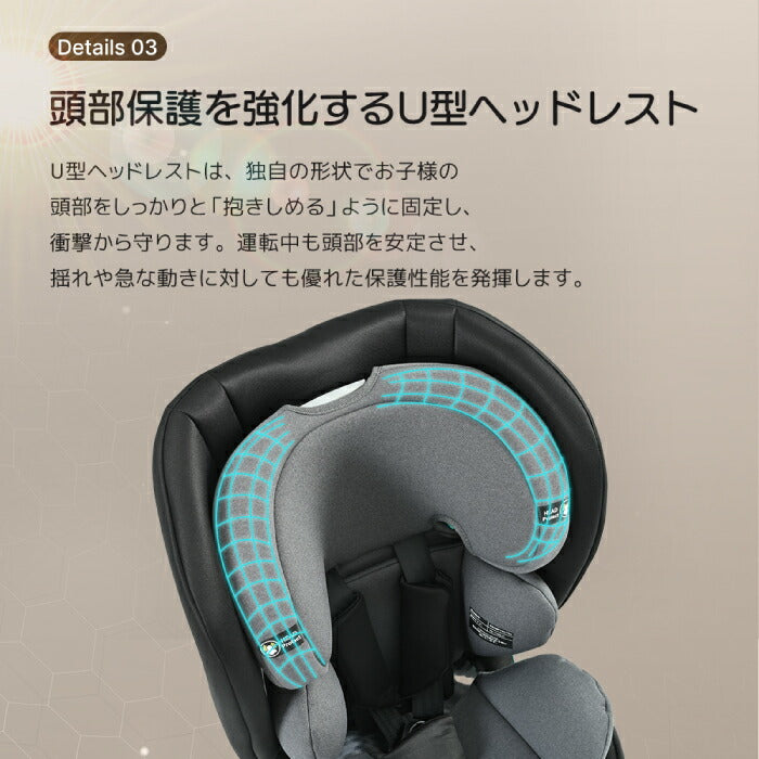 ISOFIX対応チャイルドシート 15ヶ月〜12歳 長く使える 安全設計 特典付