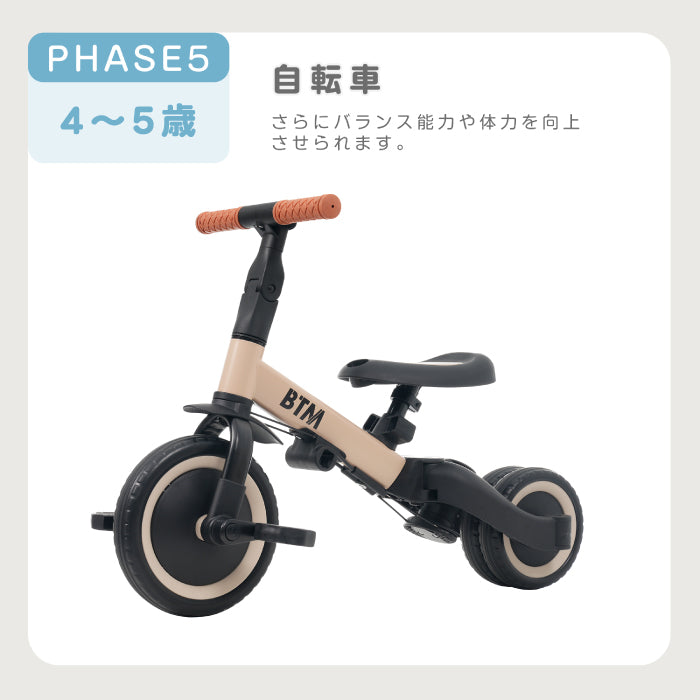 三輪車 5in1 押し棒付き かじとり キックバイク 自転車 安全ガード EVAタイヤ サドル調節 軽量 足けりバイク 1歳 5歳 誕生日 ギフト 入園祝い
