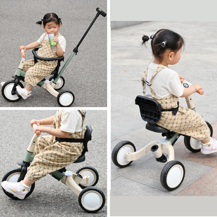 三輪車 5in1 押し棒付き かじとり キックバイク 自転車 安全ガード EVAタイヤ サドル調節 軽量 足けりバイク 1歳 5歳 誕生日 ギフト 入園祝い