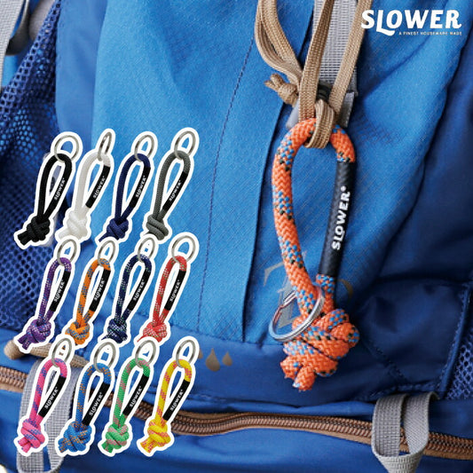カラフルロープキーホルダー ストラップ付 SLOWER ペブル