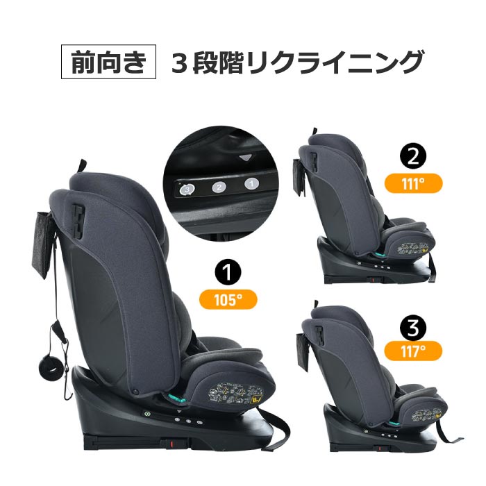 チャイルドシート 新生児〜12歳｜360度回転・ISOFIX・洗える・安全設計
