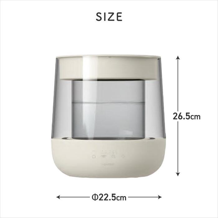 スチーム加湿器 上部給水 大容量1.8L ガラス スチーム式加湿器 おしゃれ QUADS 沸騰式加湿器 透明 静音 高加湿 加熱式 上から給水 安全機能付き LEDライト チャイルドロック付き うるおい 乾燥対策 インテリア 便利 簡単 リビング オフィス