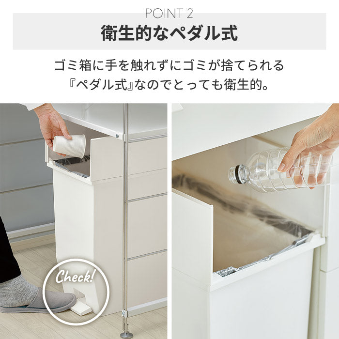 ゴミ箱 おしゃれ ふた付き スリム 45L SOLOW ペダルオープンツイン 分別 ダストボックス 大容量 日本製 キャスター付き 観音開き 分別 トラッシュボックス 抗菌 防汚 ワンタッチ開閉 袋が見えない 棚下 キッチン用 コンパクト 防臭 ギフト プレゼント