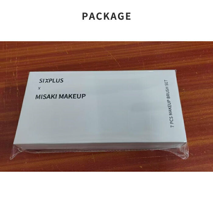 メイクブラシセット SIXPLUS × MISAKI コラボ 7本セット ポーチ付き 柔らかい チクチクしない プロ仕様 初心者 化粧筆 チークブラシ アイシャドウ アイブロウ メイク筆 ギフト プレゼント 誕生日 持ち運び 旅行 記念日 コンパクト 母の日 シックスプラス