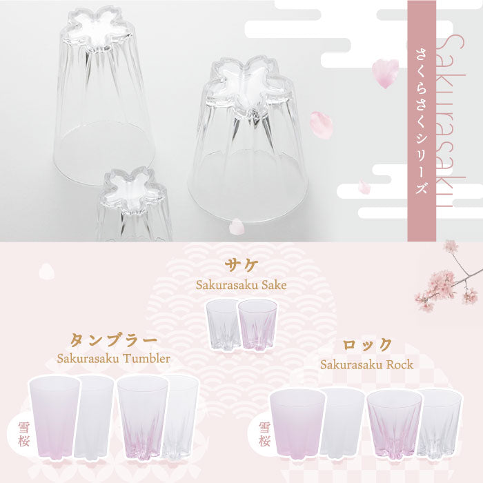 さくらさく グラス サケ 日本製 江戸硝子 おしゃれ 桜色 桐箱入り 80ml 結露で桜が咲くグラス コップ ガラス 酒器 日本酒 ウイスキー 焼酎 木箱  引き出物 結婚祝い お祝い 父の日 食器 プレゼント ギフト 記念日 退職祝い 新生活