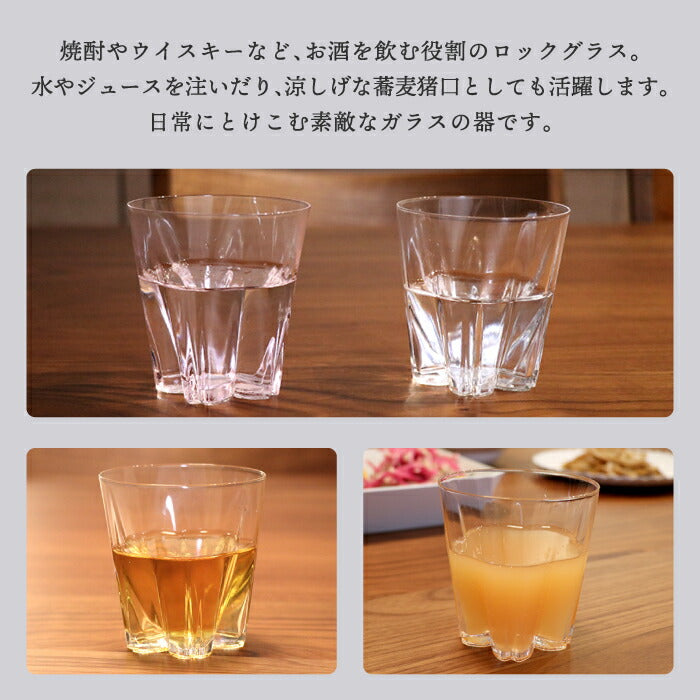 さくらさく ロックグラス 日本製 江戸硝子 おしゃれ 桜色 桐箱入り 260ml 結露で桜が咲くグラス コップ ガラス 酒器 日本酒 ウイスキー 焼酎 木箱  引き出物 結婚祝い お祝い 父の日 食器 プレゼント ギフト 記念日 退職祝い 新生活
