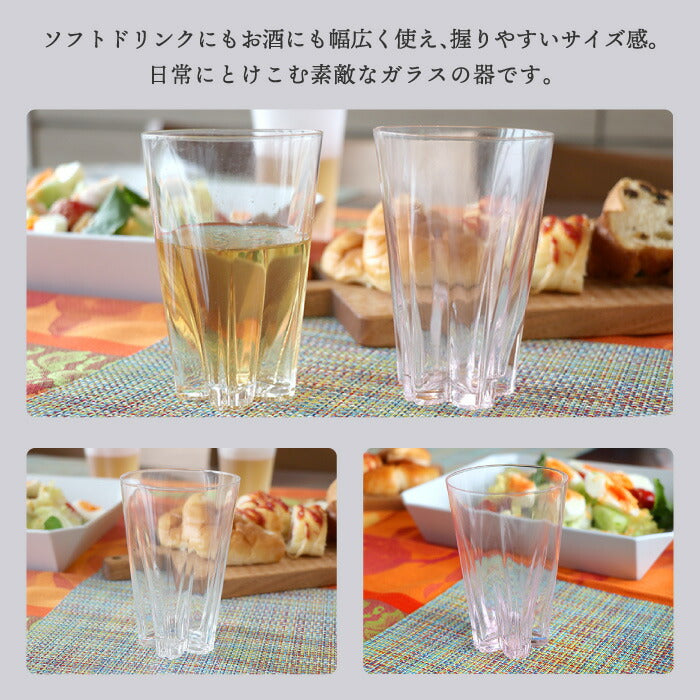 さくらさく タンブラー おしゃれ 切子 江戸硝子 日本製 ガラス 桐箱入り 桜色 グラス コップ 桜の結露 酒器 ビール 日本酒 ウイスキー 焼酎 冷酒 シャンパン 木箱  引き出物 結婚祝い お祝い 父の日 食器 プレゼント ギフト 記念日 退職祝い 新生活