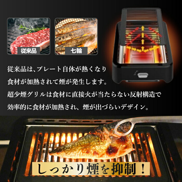 焼肉グリル 煙が出にくい 無煙 卓上 家庭用 室内 減煙 ヘルシー 焼肉コンロ ホットプレート 遠赤外線 脂が落ちる 1200W 高火力 食洗機対応 お手入れ簡単 おうち焼肉 自動温度調整 一人暮らし 2人 コンパクト キッチン家電 ギフト GLAMP. グランプ