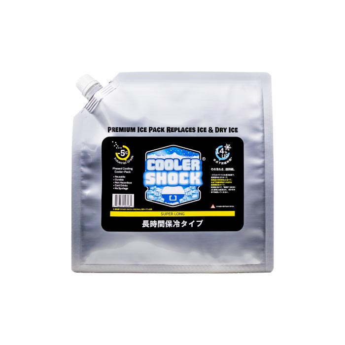 保冷剤 最強 長時間 クーラーショック スーパーロング COOLER SHOCK SUPER LONG S M L ソフトタイプ フラット 繰り返し -5℃ クーラーボックス用 アイスパック 氷点下 キャンプ アウトドア BBQ 釣り 保冷パック 強力 買い物 防災 生鮮 熱中症対策