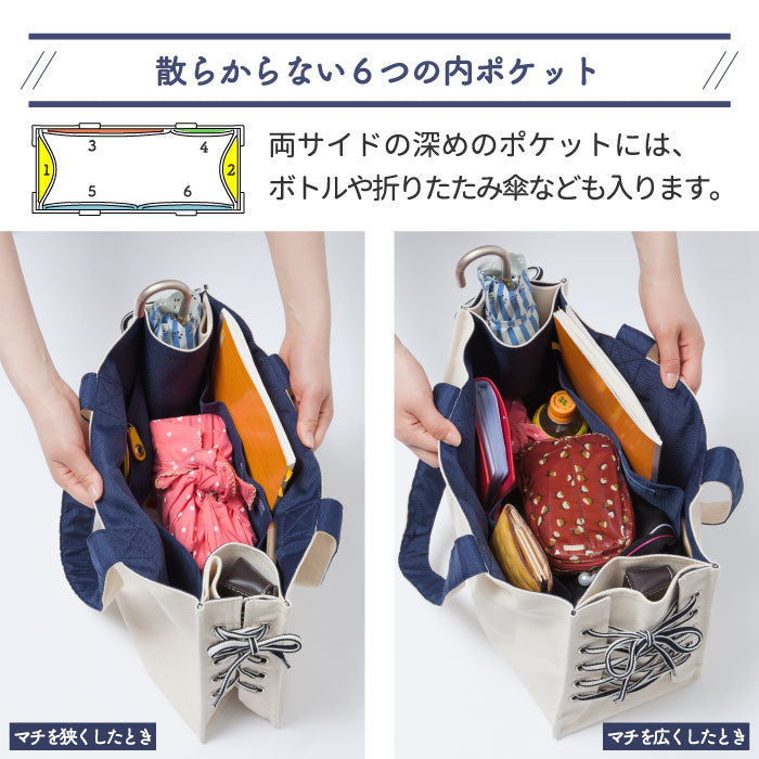 シューレース トートバッグ マチ MACHI A4 おしゃれ キャンバス 紐 トート マチ広 調整可 6ポケット 大容量 軽量 マザーズバッグ 帆布 ショルダー ランチバッグ 収納 サブバッグ レディース アウトドア 旅行 通勤 通学 ギフト プレゼント カジュアル