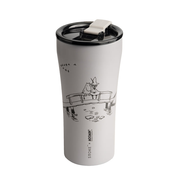 STTOKE タンブラー ムーミン コラボ ステンレスタンブラー 470ml 大容量 保温保冷 セラミックコーティング 蓋付き おしゃれ マイボトル 軽量 漏れない 真空断熱 マグカップ 水筒 スクリューロック式 洗いやすい 北欧 アウトドア プレゼント ギフト