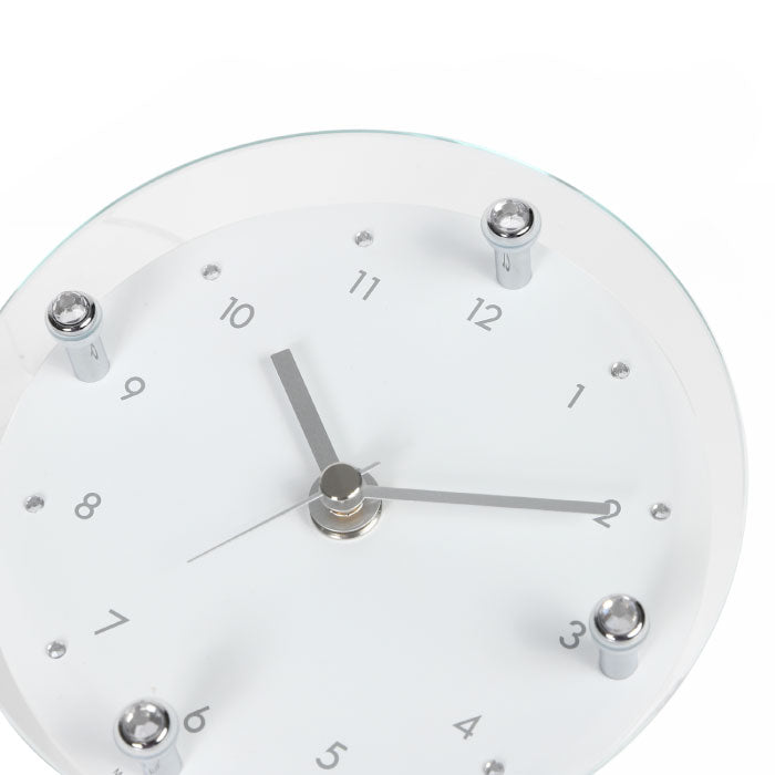 MAG ティアモント 置き掛け兼用時計 アナログ 静音 木目調 ラインストーン付 おしゃれ