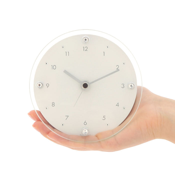 MAG ティアモント 置き掛け兼用時計 アナログ 静音 木目調 ラインストーン付 おしゃれ