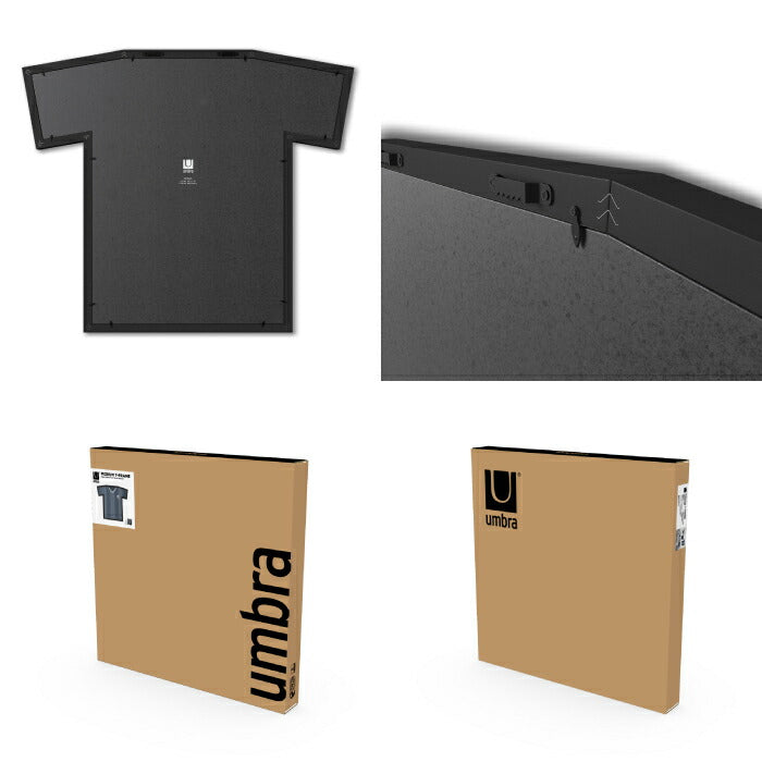Tシャツフレーム ユニフォーム額 おしゃれ Umbra アンブラ ティーフレーム ディスプレイ 壁掛け 額縁 額装 Tシャツ ライブTシャツ 推し活 記念品 スポーツ 野球 サッカー グッズ収納 子供服 飾り コレクションケース インテリア 新築祝い ギフト