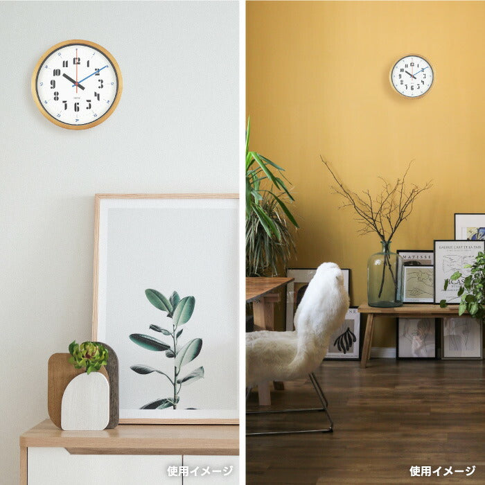 壁掛け時計 知育時計 25cm おしゃれ モダン BAUHAUS バウハウス ヨースト・シュミット JOSCHMI 復刻フォント 静音 スイープムーブメント ウッド カラフル インテリア 時計 子供部屋 リビング 北欧デザイン  新生活 プレゼント ギフト 新築祝い
