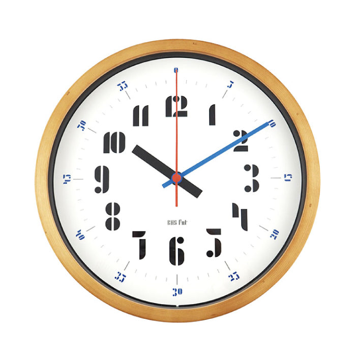 壁掛け時計 知育時計 25cm おしゃれ モダン BAUHAUS バウハウス ヨースト・シュミット JOSCHMI 復刻フォント 静音 スイープムーブメント ウッド カラフル インテリア 時計 子供部屋 リビング 北欧デザイン  新生活 プレゼント ギフト 新築祝い