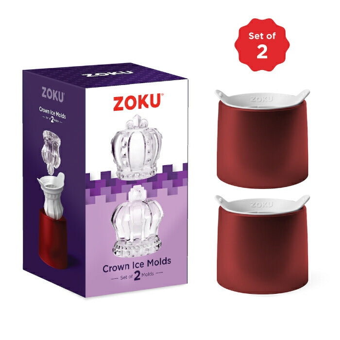 製氷皿 大きい氷 ウイスキー アイスボールメーカー ZOKU クラウン 2個入 溶けにくい BPAフリー 氷 製氷器 王冠 シリコン 取り出しやすい ロック カクテル ハイボール 晩酌 宅飲み お酒好き プレゼント 映える デザイン ホームパーティー ギフト