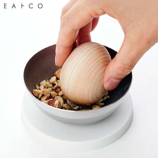 【日本製】EAトCO Sulu すり鉢 フタ付き 木製すりこぎ付きキッチンツール