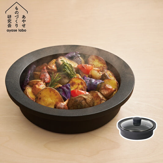 炭鍋 Sumi Nabe 日本製 深型鍋 ガラス蓋付き IH対応 直火OK 遠赤外線 カーボン炭素材 煮物 焼肉対応