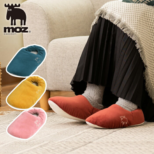 moz モチモチルームスリッパ 冬用暖か厚底 滑り止め付き ギフトにも◎