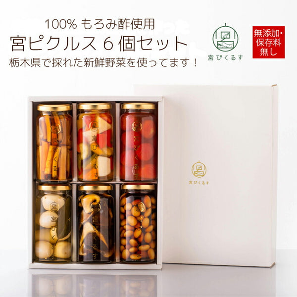 【産地直送】宮ぴくるす6種詰合せ｜栃木県産野菜×もろみ酢の健康ギフト